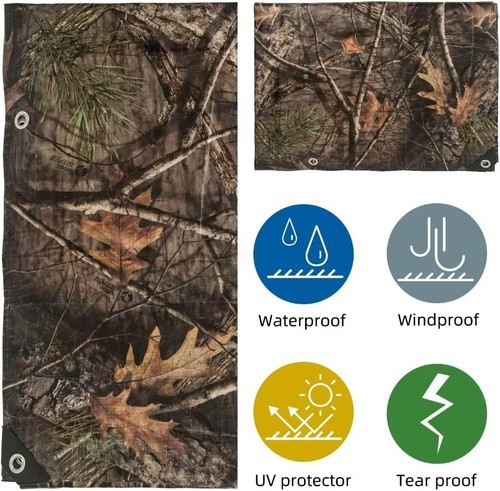 Multi-Purpose Waterproof Tarp - Bionic Tree Camo, Ideal for Outdoor Adventures - Picture 10 of 10