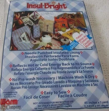 Warm Company-Warm Insul-Bright Insulated Lining-36"X45" Brand New/Sealed