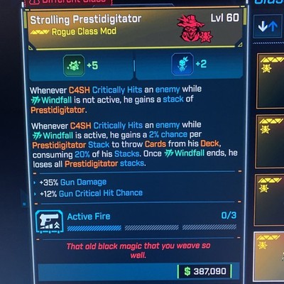 Borderlands 4 NEW C4SH CLASS MOD PRESTIDIGITATOR GOD ROLL All PLATFORM