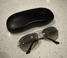 Silver Ray Ban RB3362 Cockpit Aviator Sunglasses some scratches 139 mm