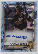 2021 Bowman Sapphire Edition Aqua Refractor 75/99 Ismael Mena #BSPA-IM Auto 1d0h