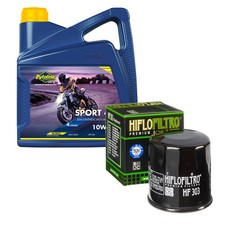 Putoline Sport 4R & Hiflofiltro Motorcycle Oil Filter Fits Kawasaki ZX-7R 1997
