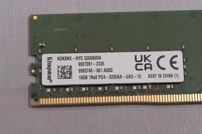 メモリー Kingston 16GB 1Rx8 PC4-3200AA Kingston 16gb 1Rx8 PC4 -3200AA-UA3-12 memory desktop | eBay