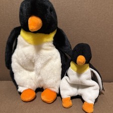 RARE VTG Ty Beanie Buddy  Beanie Baby Waddle the Penguin Lot - Damaged Tags