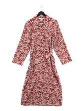 Topshop Shirt Midi Dress UK16 in Red