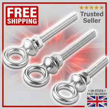 Stainless steel lifting eye bolt A4 316 Marine grade longshank nut M6 M8 M10