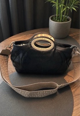 Gianfranco Ferre Milano Echtleder Tasche aus Kuhleder - Schwarz