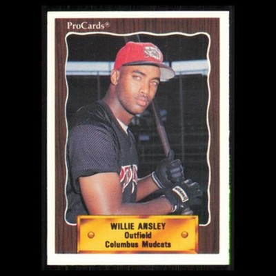 Willie Ansley #1356 1990 ProCards Columbus Mudcats Baseball Card MLB NM