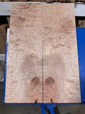 Quilted Maple 1/2'' Quilt DENSE Bookmatch KD Big Leaf 22''x15''x.5'' Fig Carve Top