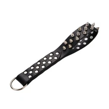 2 Colors PU Leather Rivets Spanking Paddle Whips Fetish Slave Bdsm Spank Flogger