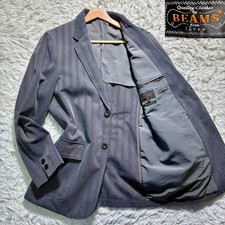 BEAMS PLUS Tailored Jacket Herringbone Nylon Gray Size M Auth From Japan RIN