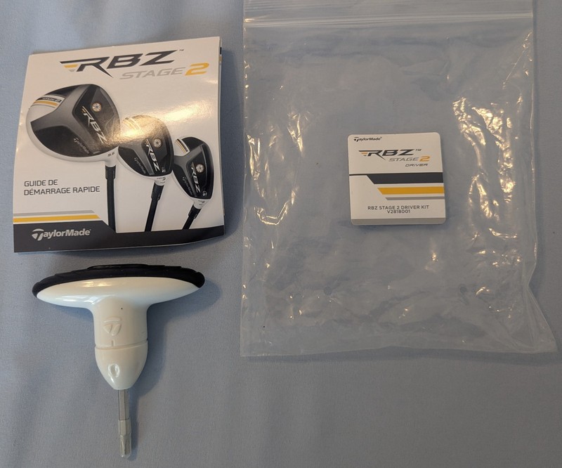 NEW TaylorMade RBZ Stage 2 Driver Adjustment Wrench Tool w/ Fitting Guide