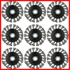 Rocaris 9 Pack 4 Inch Wire Wheel For 4 1/2 Angle Grinder Twist Knotted Wire
