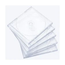Maxtek 10.4 mm Standard Single Clear CD Jewel Case with Assembled Clear Tray,...