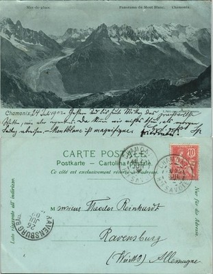 CPA Chamonix-Mont-Blanc Mont Blanc - Moonlight Litho 1902