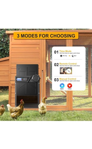 Automatic Chicken Coop Door Solar Powered LCD Display Automatic Chicken Door ... - Bild 2 von 8
