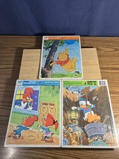 Vintage Disney Winnie The Pooh ,Donald Duck,Woody Woodpecker Frame Tray Puzzles