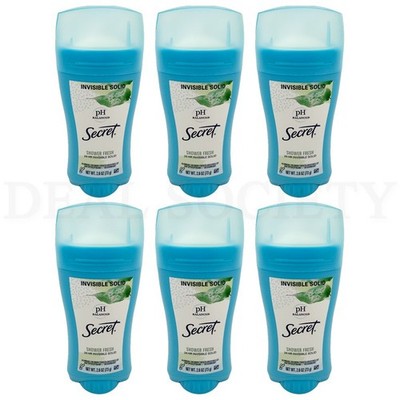 Secret Antiperspirant and Deodorant for Women Shower Fresh Scent 2.6 oz Lot of 6