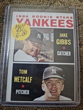 1964 TOPPS  # 281 YANKEES ROOKIE STARS   JAKE GIBBS/ METCALF