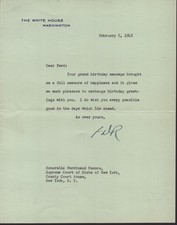 FRANKLIN D. ROOSEVELT - TYPED LETTER SIGNED 02/05/1942