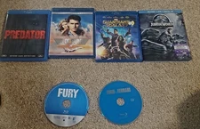 6 Blu-Ray Lot Predator Top Gun Jurassic Ferrari Fury Guardians Of The Galaxy