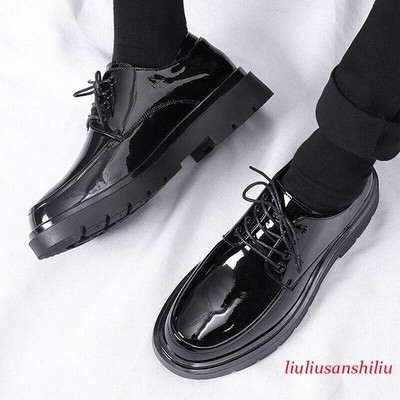 Men's Business Wedding Lace Up Work Dress Formal Shoes Shiny Leather Hollow Out