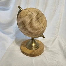 Rattan Globe Decor By Anthropologie 10 inches tall MCM decor