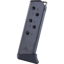 Mec-Gar Walther PPK .380 ACP 6-Round Blue Steel Magazine w Finger Rest MGWPPKFRB