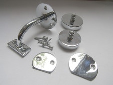 SOLID Brass Bannister Support Stair Rail Bracket Balustrade POLISHED CHROME