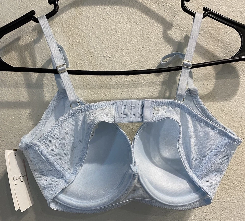 Jessica Simpson Pastel Blue 34c Underwire Floral Lace Bra Adjustable Straps NWT - Image 2 of 4