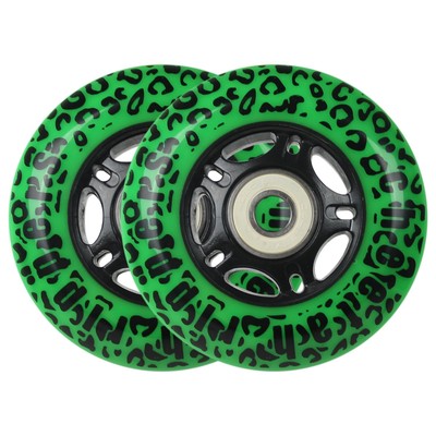 GREEN CHEETAH Wheels for RIPSTICK ripstik wave board ABEC 9 76MM 89A OUTDOOR ...