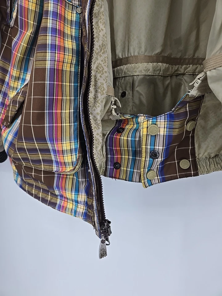 Специальная смесь коричневый клетку мужчин размер M сноуборда куртка 15k воды/ветрозащитный лыж - Изображение 4 из 4