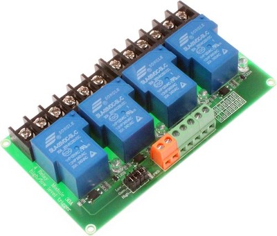 4 Channel Relay Module 30A High Low Level Trigger Optocoup Style: 4-Channel 5V