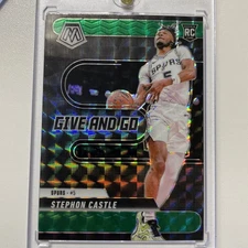 2024-25 Panini Mosaic Give and Go Stephon Castle #6 Rookie RC Spurs