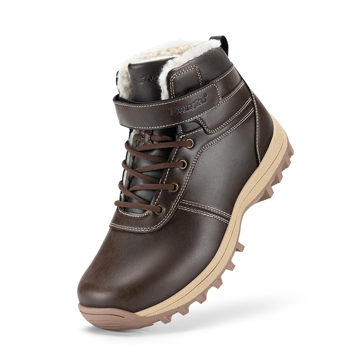 's Snow Boots Fur Lining Warm Fleece Non-slip Winter Ankle B