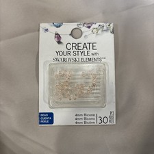 Swarovski Elements Bicone Crystal Pink 4 mm. 30 Crystals