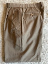 Zanella Made in Italy Vintage Pleated Front Wool 'Taylor ' Pant in Tan Size 36