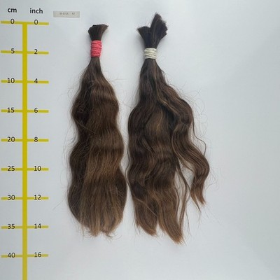 Europäisches Echthaar Rohhaare dunkelblond mind.100Gr 35-40cm - 35072597A