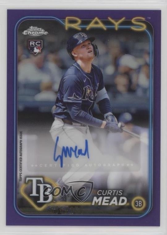 2024 Topps Chrome Update Purple Refractor /250 Curtis Mead #AC-CME Auto 04cw