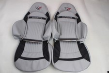 Chevrolet Corvette C5 Real Leather Seat Covers Sport Greyblack Custom Made Chevrolet Corvette C5 Real Leather Seat Covers Sport Greyblack Custom Made