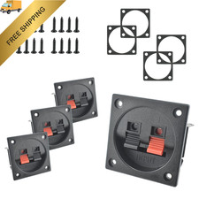 SATUY 4 Pcs Speaker Box Terminal Cup, 2.2  2-Way Square -4pcs, Black