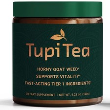 Tupi Tea Horny Goat Weed Powder, Supplement w/Maca 4.23 Ounce (Pack of 1)
