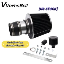 Black Short Ram Air Intake Filter Kit For 99-05 VW Golf MK4 Jetta Beetle 1.8 2.0