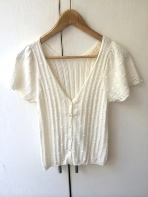 Sezane Justine Top Cardigan Ecru XXS - Neuf (NEW) - Photo 1/4