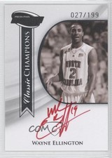 2009 Fusion Classic Champions Silver Red Ink 27/199 Wayne Ellington Auto 0b6