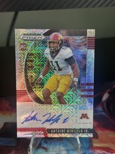 2020 Prizm Draft Picks Antoine Winfield Jr Auto Rookie RC Card No. 182 MOJO /49. rookie card picture