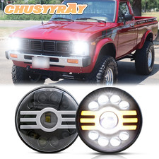 7 Inch Round Led Headlight Highlow Drl For Jeep Wrangler Jk Lj Tj Cj 1997-18