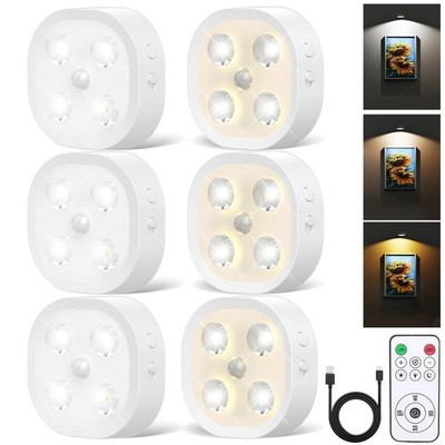 Under Cabinet Lighting, 1500mAh Rechargeable Motion Sensor Puck Lights with R...