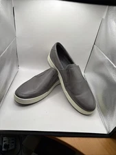 Ecco Collin 2.0 Slip on Sneaker Shoes Men's US 13 / 47 Perforated Gray Leather