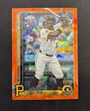 2025 Topps Chrome Update Sapphire Ronny Simon RC USC35 Orange /25 Pirates🔥🔥